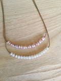 white freshwater pearl demi luna necklace