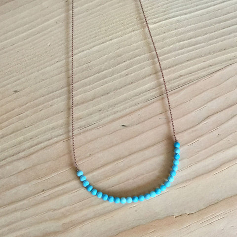 tiny turquoise demi luna