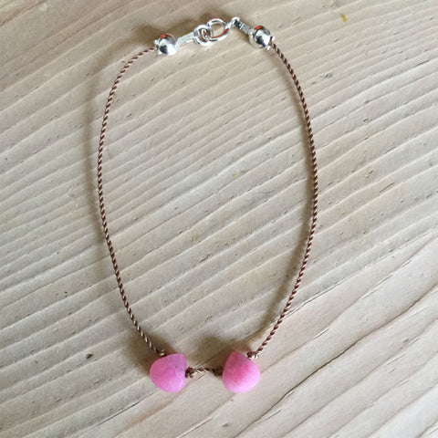 two love pink jade bracelet