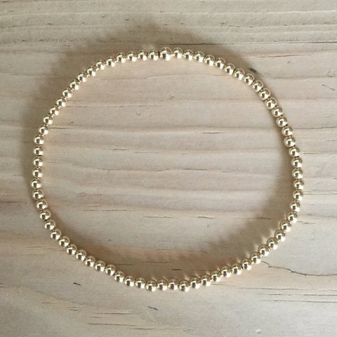 2.5mm gold-filled bead bracelet