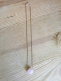 rose quartz faceted briolette pendant