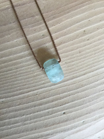 aquamarine faceted drop pendant