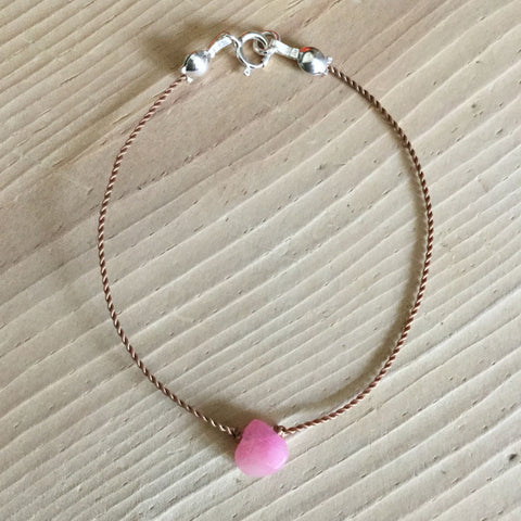 one love pink jade bracelet
