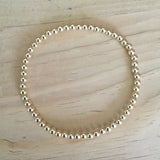 3mm gold-filled bead bracelet