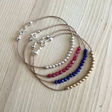 14k gold-filled bead thread bracelet