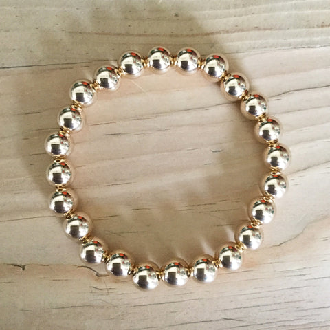 7mm gold-filled bead bracelet